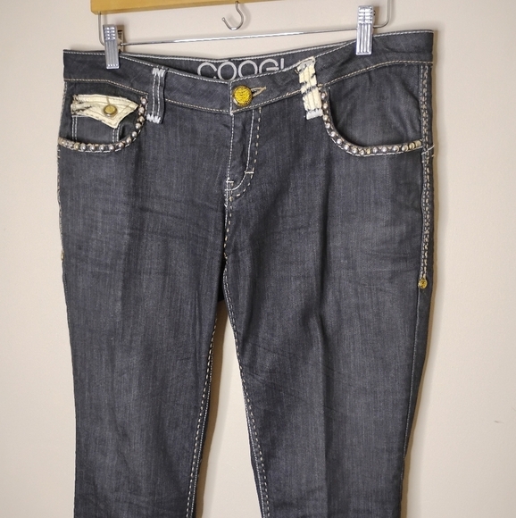Vintage Coogi Jeans Women’s 11/12 (33) Dark Wash Animal Print Pocket Y2K 90s - Picture 4 of 16